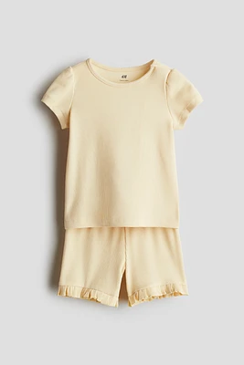 2-Piece Ribbed Cotton Set