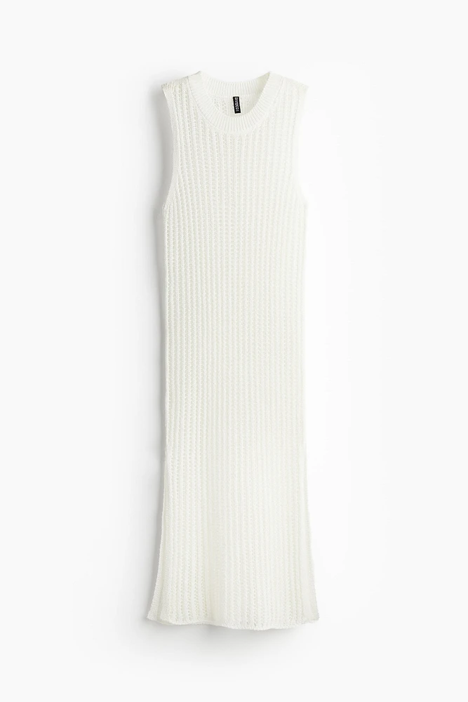 Ladder-stitch-look Knit Dress