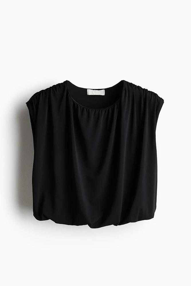 Draped cropped top