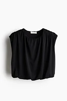Draped cropped top