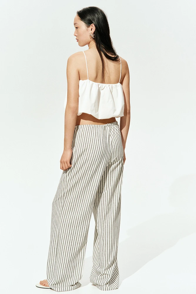 Pantalon droit avec cordon de serrage