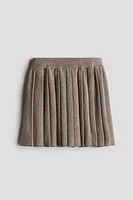 Fine-knit Cotton Skirt