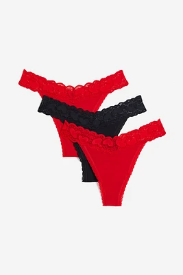 3-pack Cotton Thong Briefs