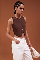 Cropped Jersey Vest