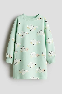 Printed Sweatshirt Dress