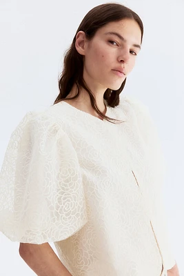 Balloon-Sleeved Blouse