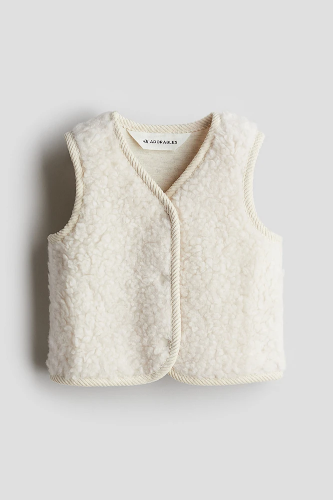 Wool-Blend Teddy Fleece Vest