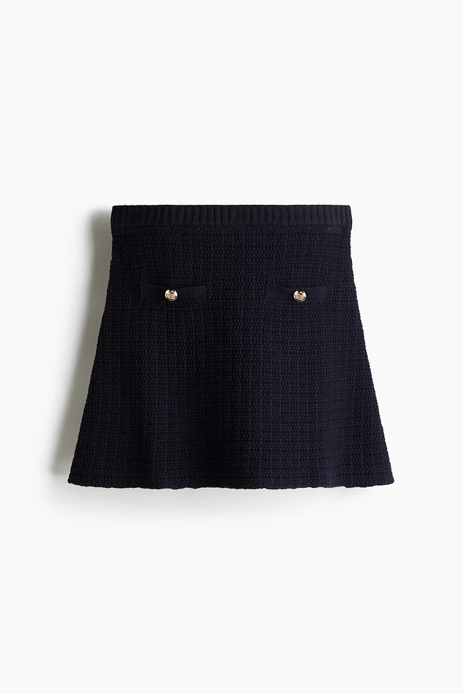 A-Line Moss-Knit Skirt