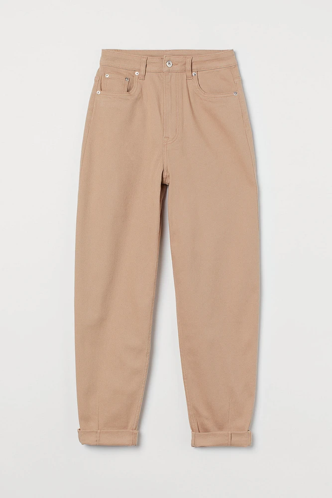 Mom Loose-fit Twill Pants