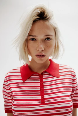 Fine-knit Polo Shirt