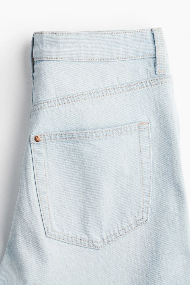 Wide High Cropped Jeans