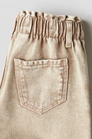 Wide Leg Paper-bag Jeans