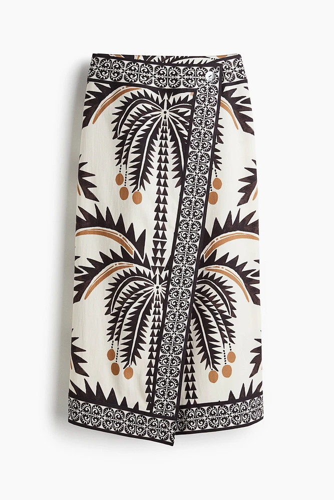 Printed Wrap Skirt