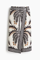 Printed Wrap Skirt