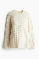 MAMA Cable-Knit Sweater