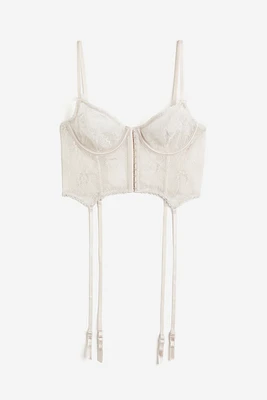 Bustier brodé et non rembourré