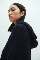 Bouclé-Knit Hoodie