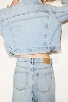 Short en denim haut du genou