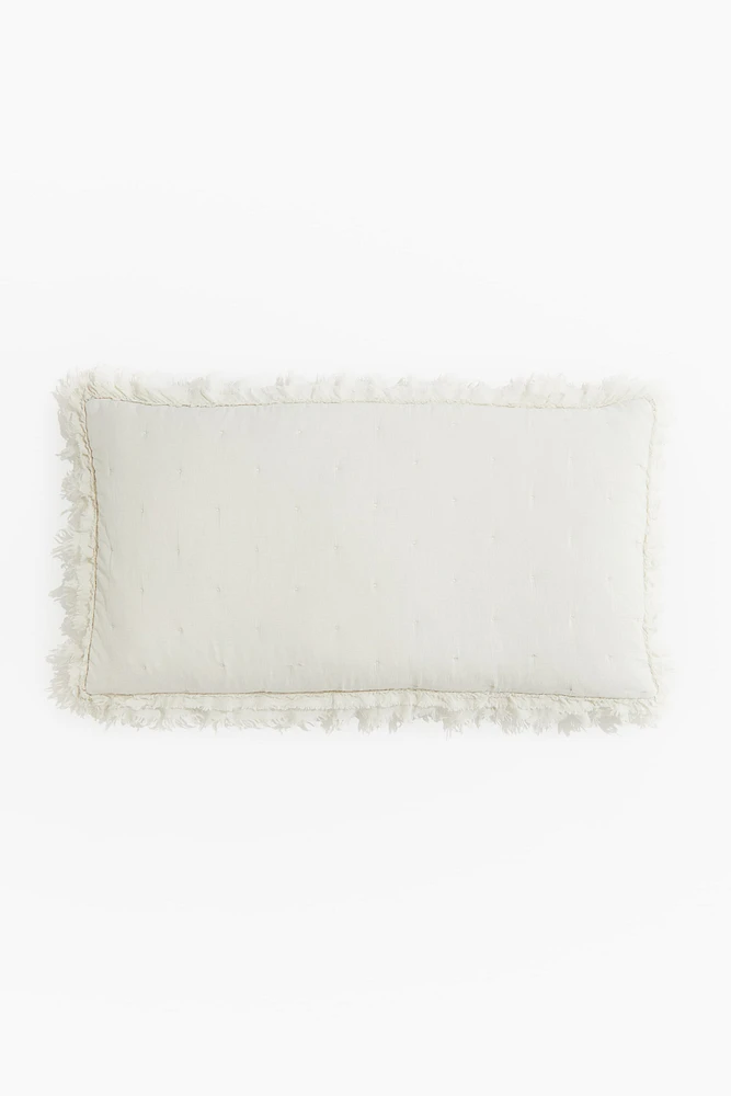 Ruffle-trimmed Cushion Cover