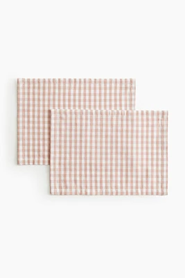 2-Pack Gingham-Checked Placemats