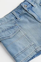 Denim Cargo Shorts