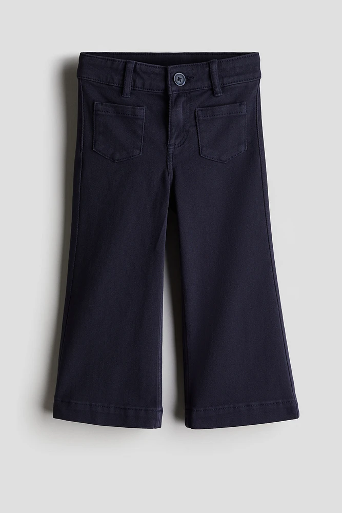 Flared Twill Pants