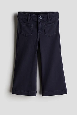 Flared Twill Pants