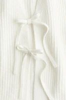 Tie-Detail Rib-Knit Top