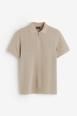 Regular Fit Half-zip Polo Shirt