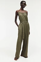 Tie-belt Jumpsuit