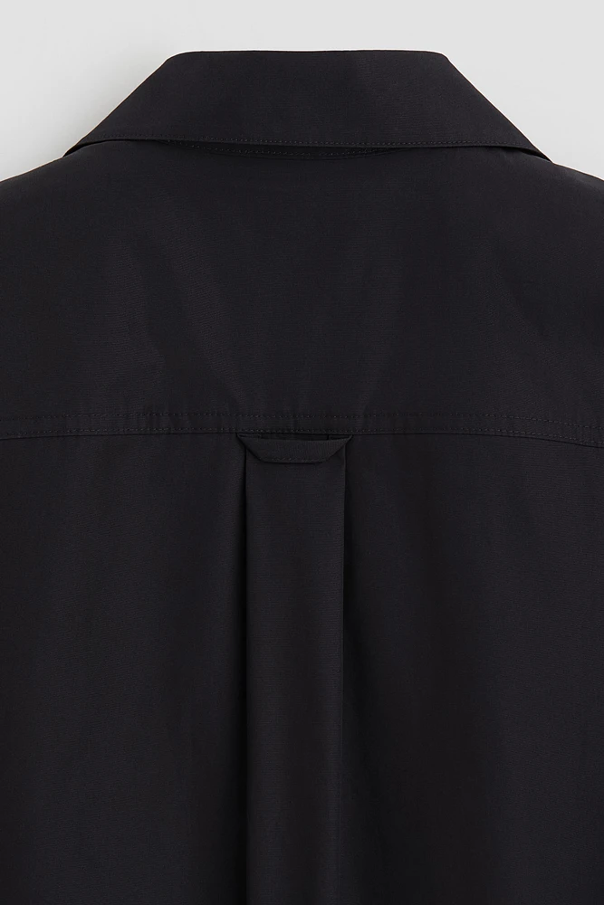 Chemise en coton pima avec col cubain