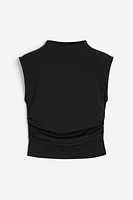 Mock Turtleneck Crop Top