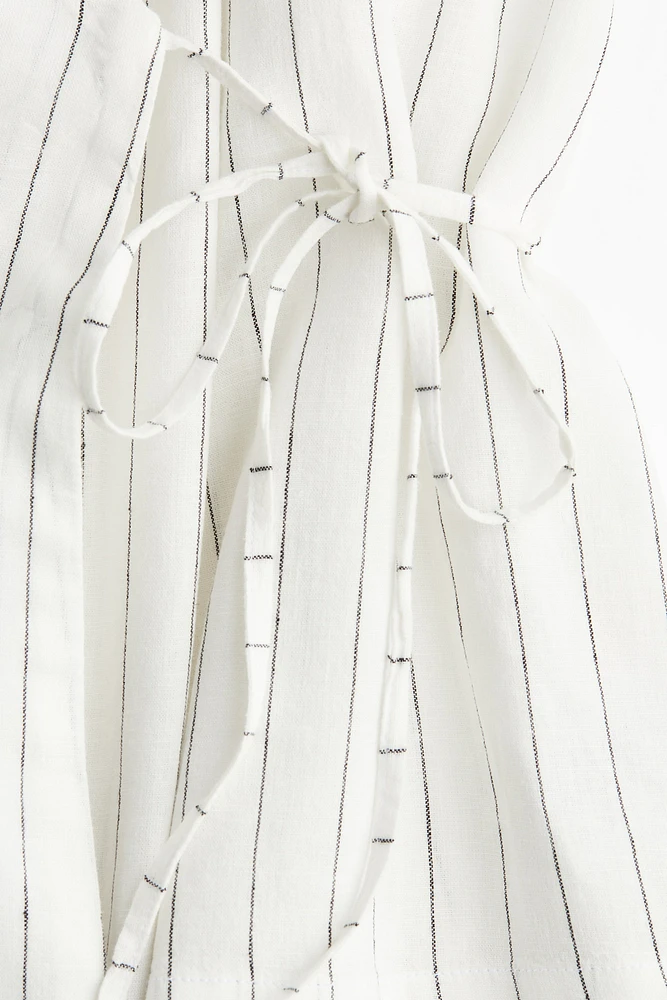 Linen-Blend Robe