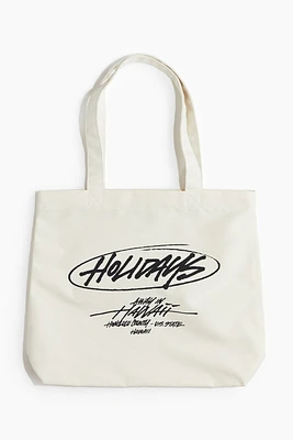 Printed Canvas Tote Bag