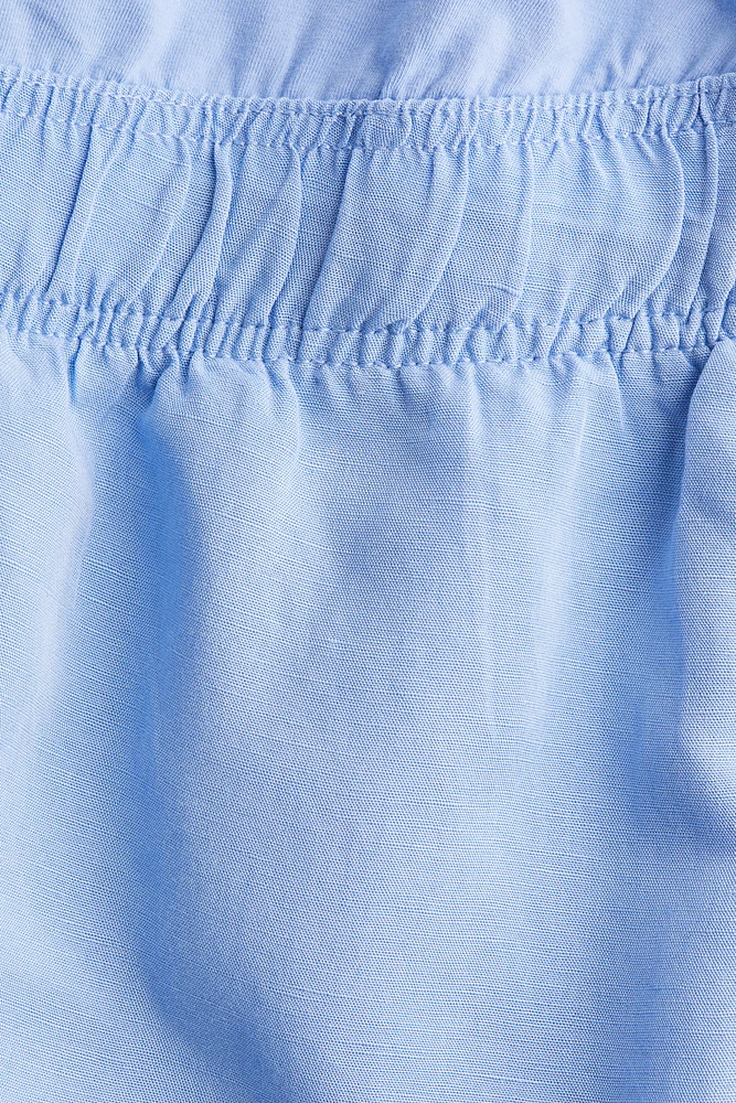 MAMA Linen-Blend Shorts