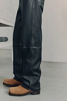 5-pocket leather trousers