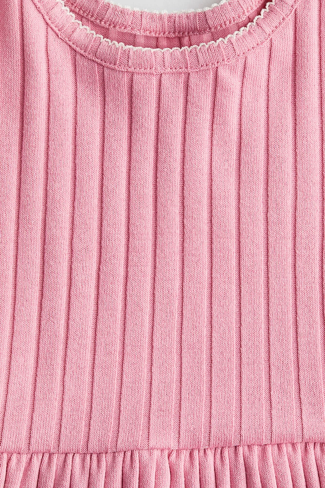 Robe en tricot côtelé