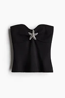 Metal-Detail Tube Top