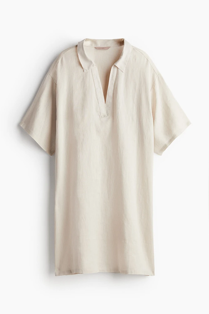 Linen Tunic with Collar