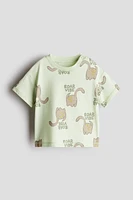 T-shirt en coton imprimé