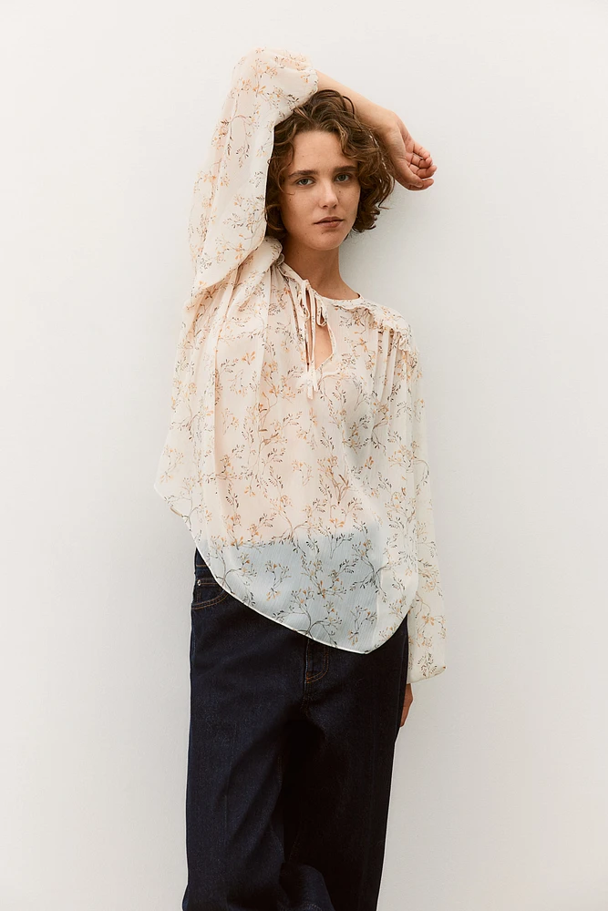 Ruffle-Trimmed Blouse