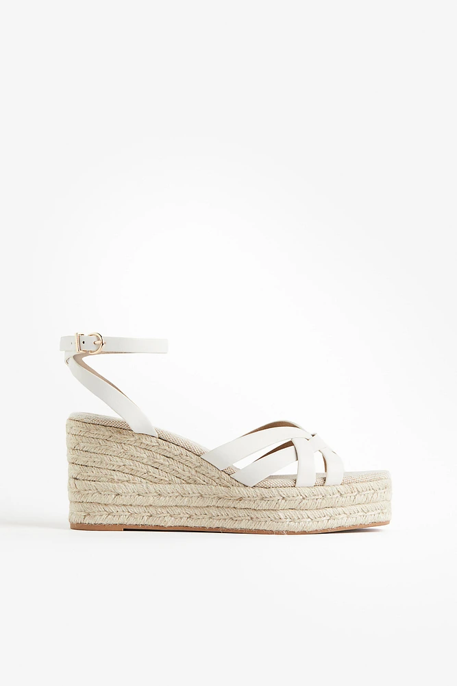 Espadrilles à talon compensé