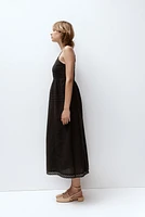 Lace-inset Cotton Dress