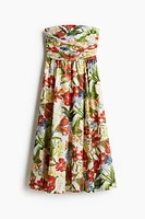 Pleated Bandeau Dress