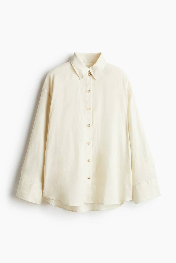 Chemise grande taille en lin