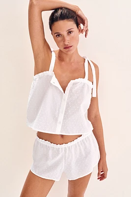 Pyjama en coton plumetis