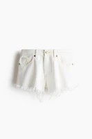 Frayed-Edge Denim Shorts