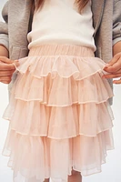 Flounced Organza Skirt