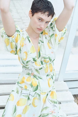 Blouse à encolure en V
