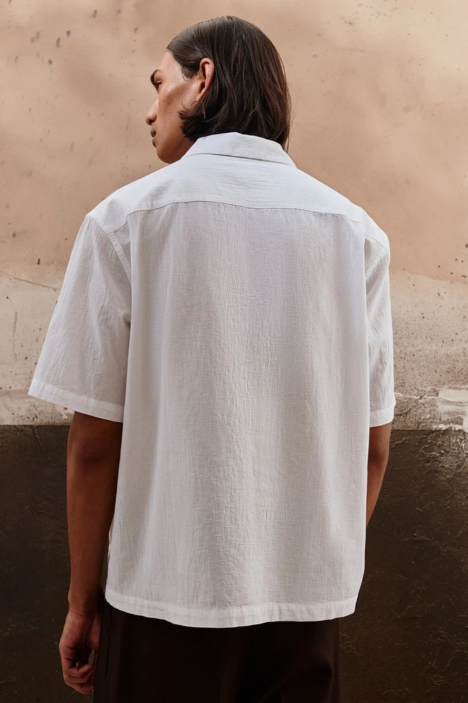 Chemise coupe classique à col cubain